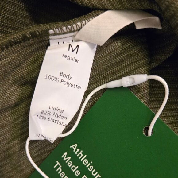 Halara High Waisted 2-in-1 A Line Mini Corduroy Casual Skirt- Olive - Picture 6 of 6